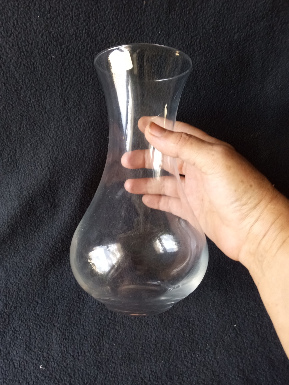 VINTAGE VASE LUMINARC Verrerie d’Arques FRANCE Harmonie Clear Glass 8-1/4" High